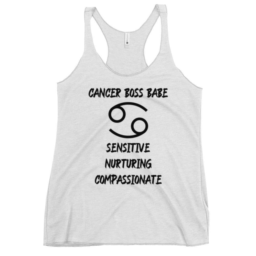 “Cancer Boss Babe” Women's Racerback Tank