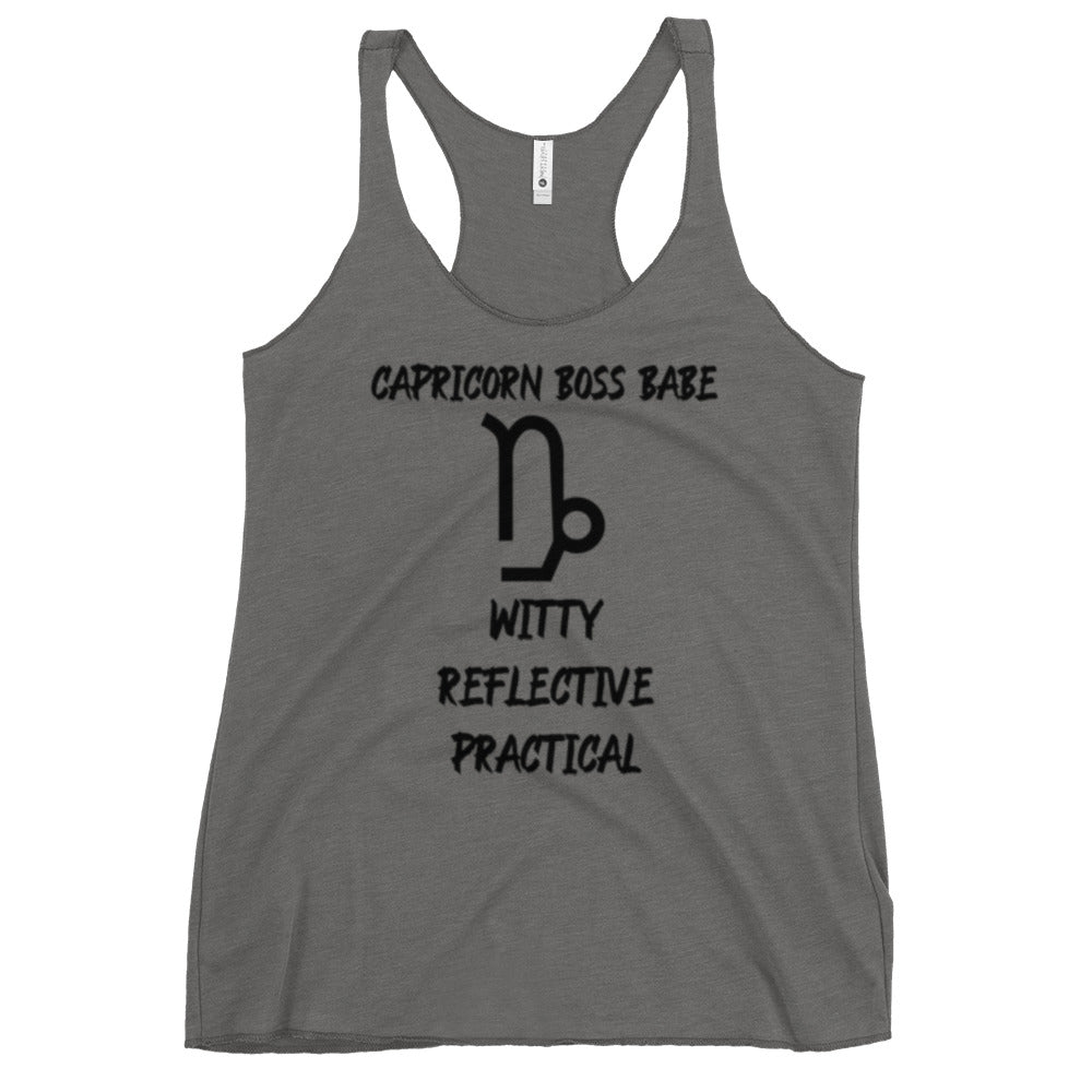 “Capricorn Boss Babe” Women's Racerback Tank
