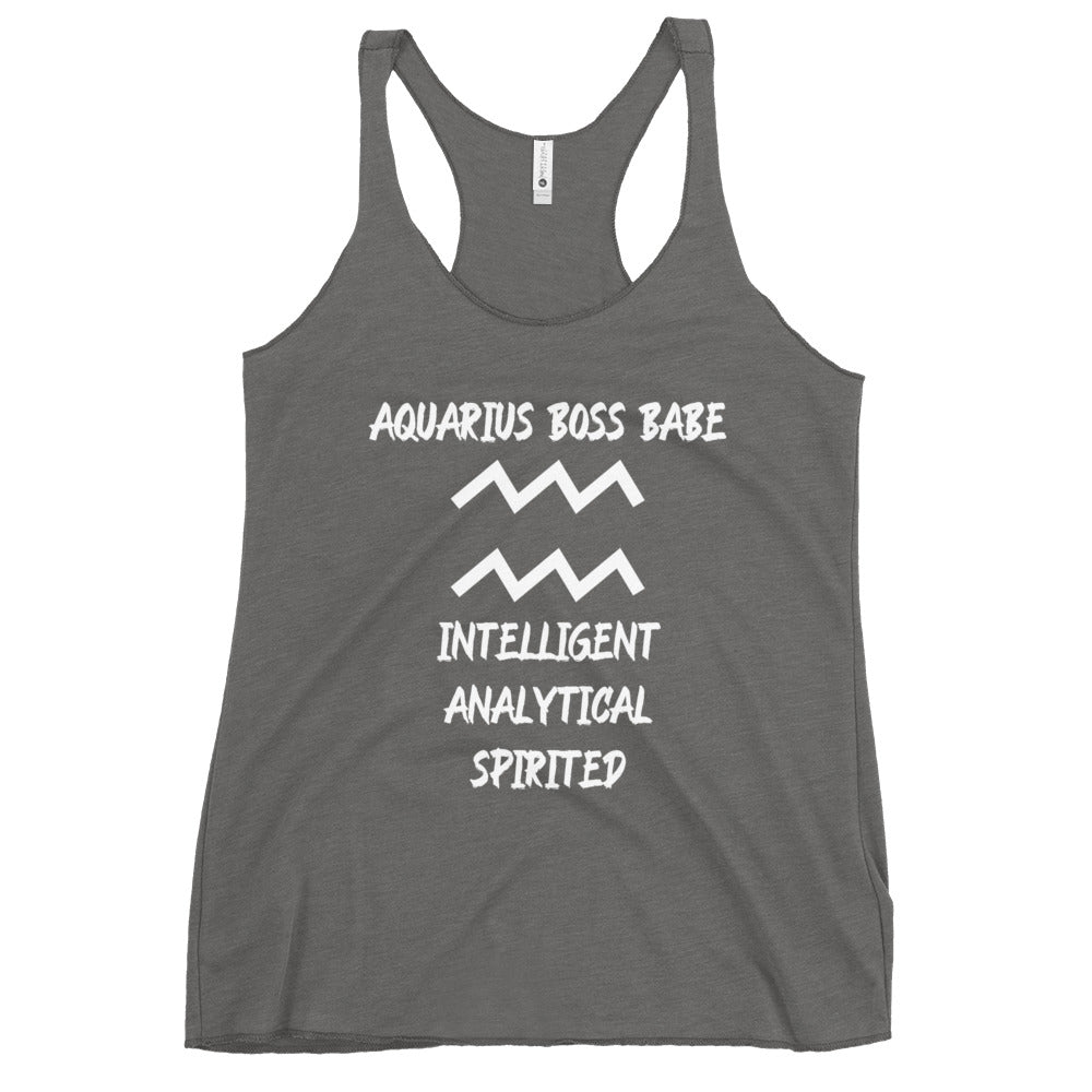 “Aquarius Boss Babe” Women's Racerback Tank