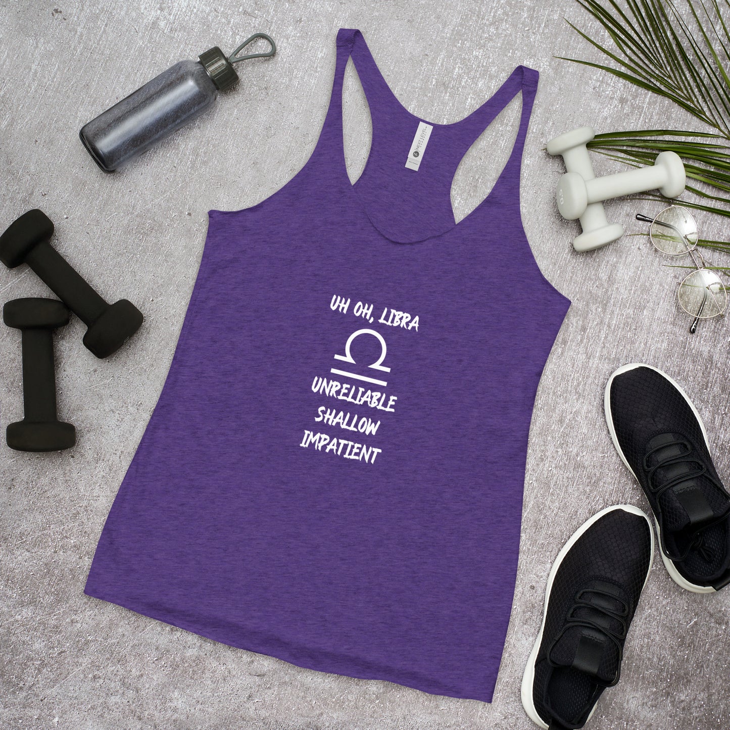 “Uh Oh, Libra” Women's Racerback Tank