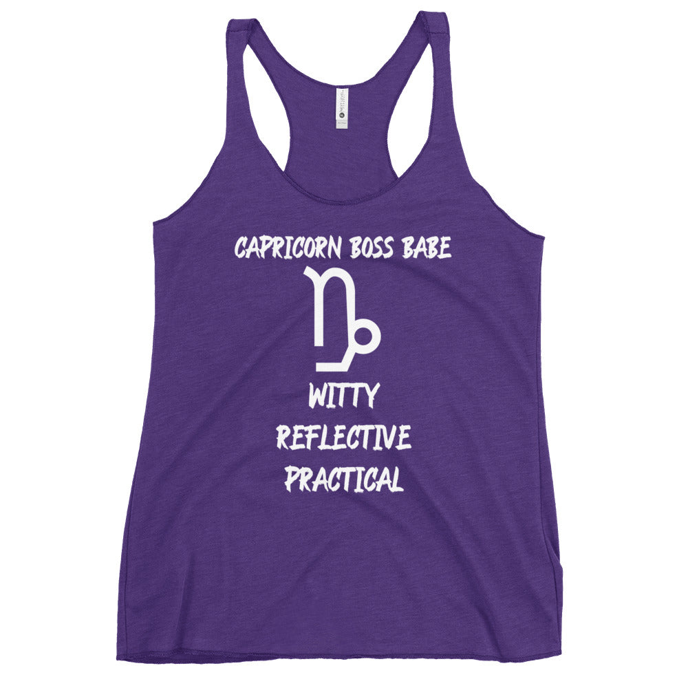 “Capricorn Boss Babe” Women's Racerback Tank