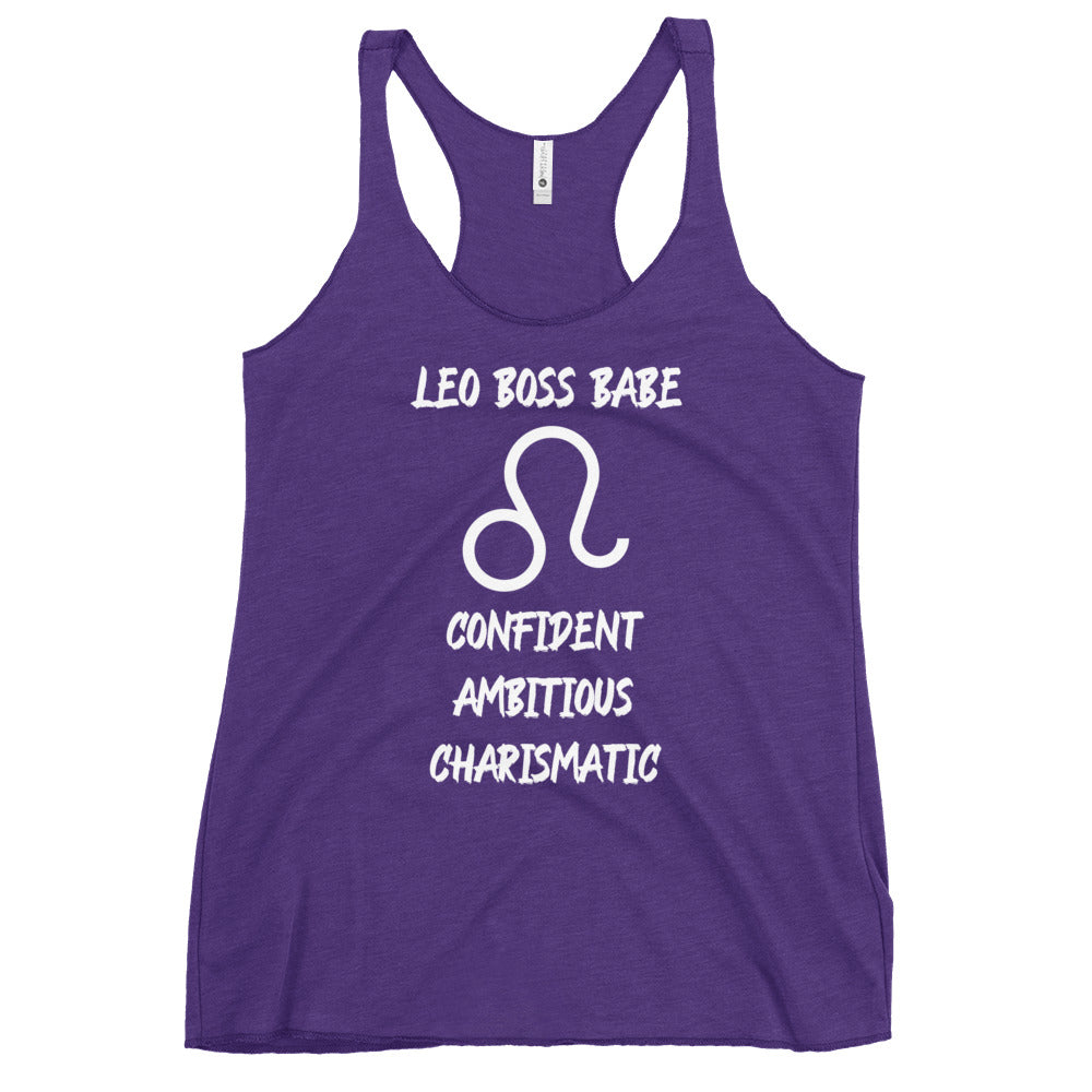 “Leo Boss Babe” Women's Racerback Tank