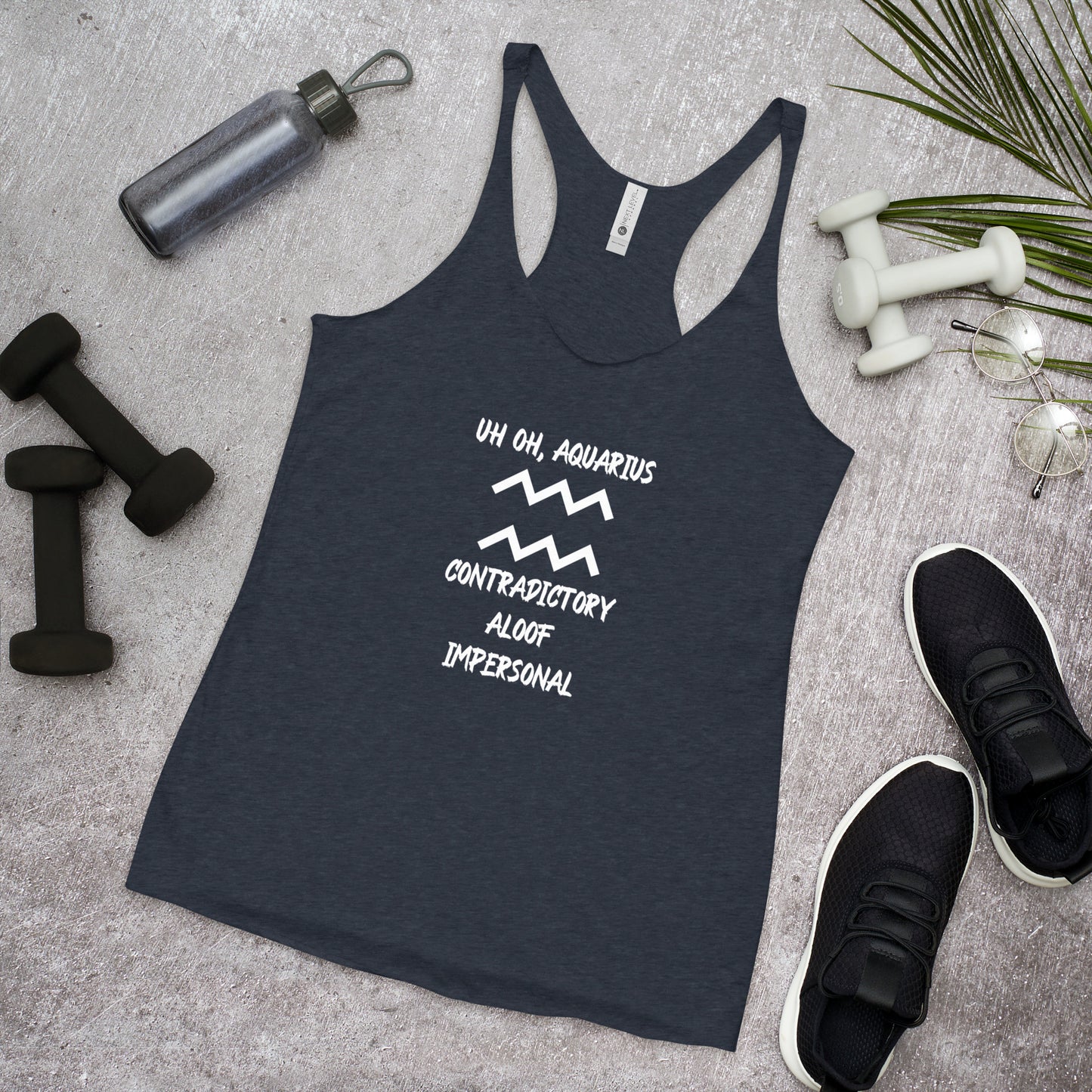 “Uh Oh, Aquarius” Women's Racerback Tank