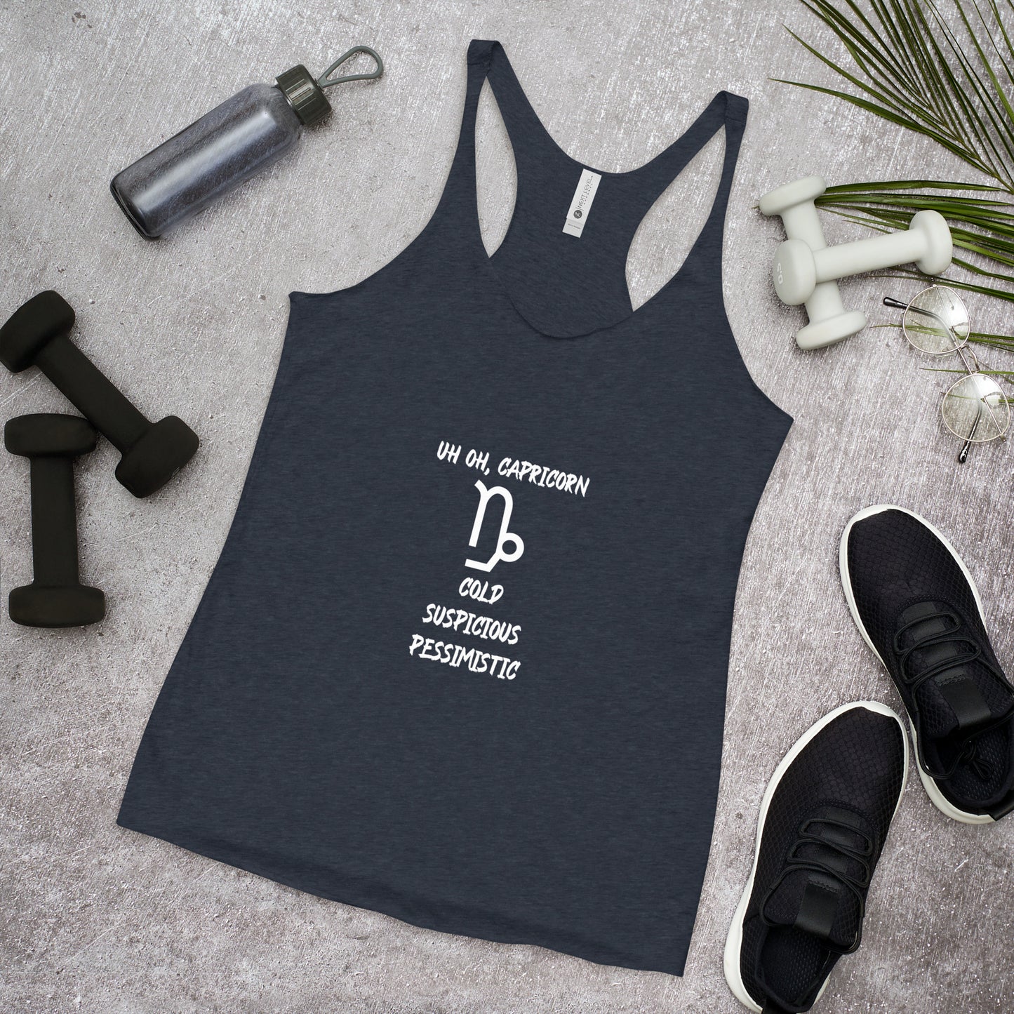 “Uh Oh, Capricorn” Women's Racerback Tank