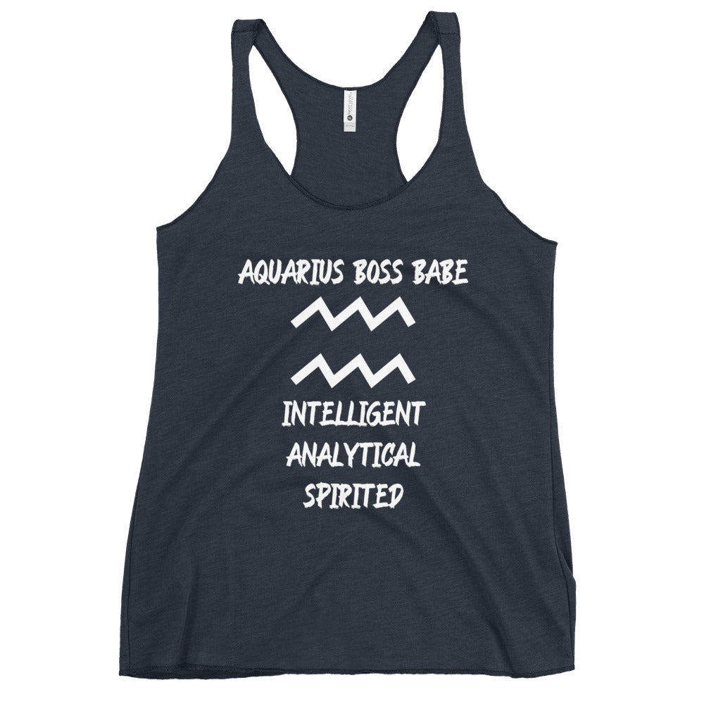 “Aquarius Boss Babe” Women's Racerback Tank