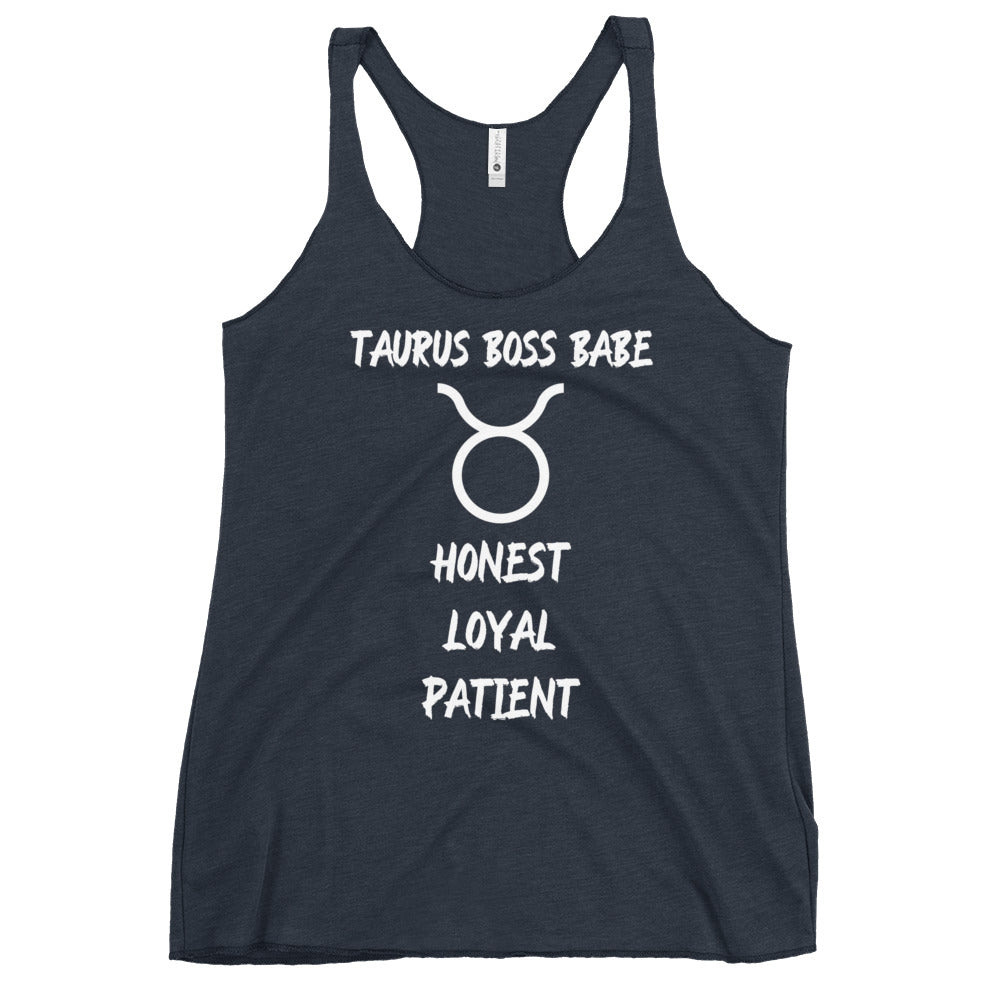 “Taurus Boss Babe” Women's Racerback Tank