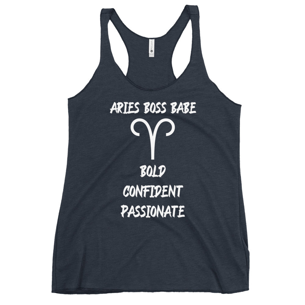 “Aries Boss Babe” Women's Racerback Tank