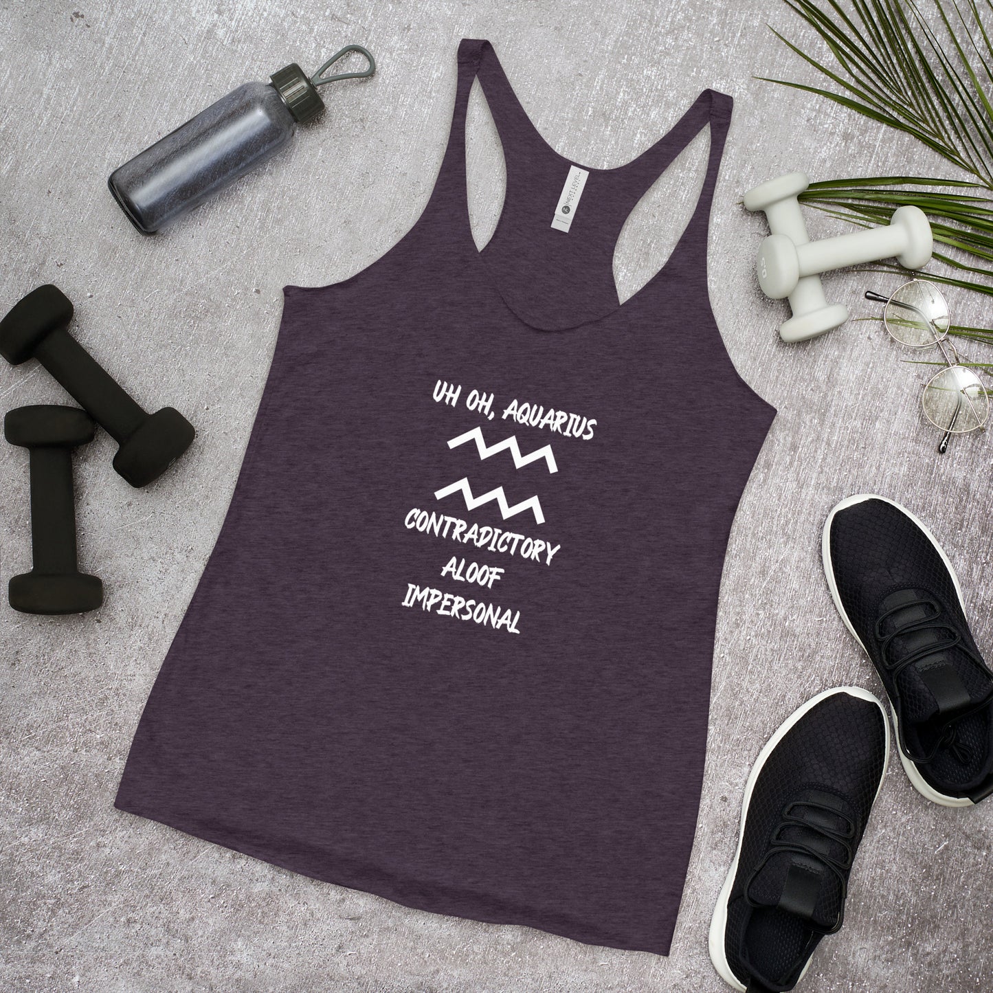 “Uh Oh, Aquarius” Women's Racerback Tank