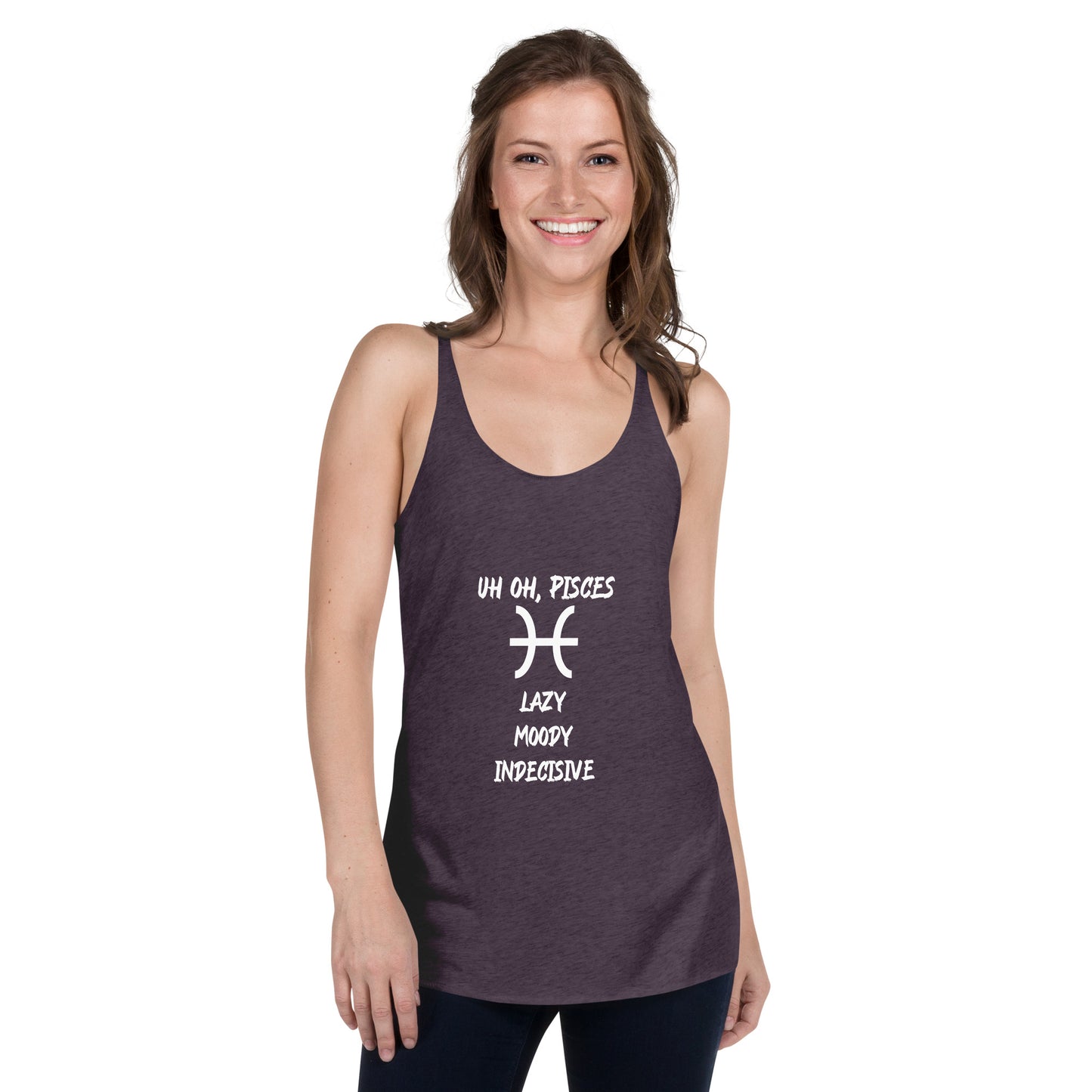 “Uh Oh, Pisces” Women's Racerback Tank