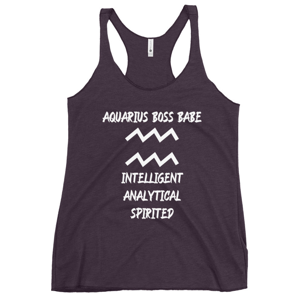 “Aquarius Boss Babe” Women's Racerback Tank