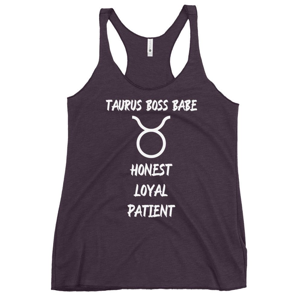 “Taurus Boss Babe” Women's Racerback Tank