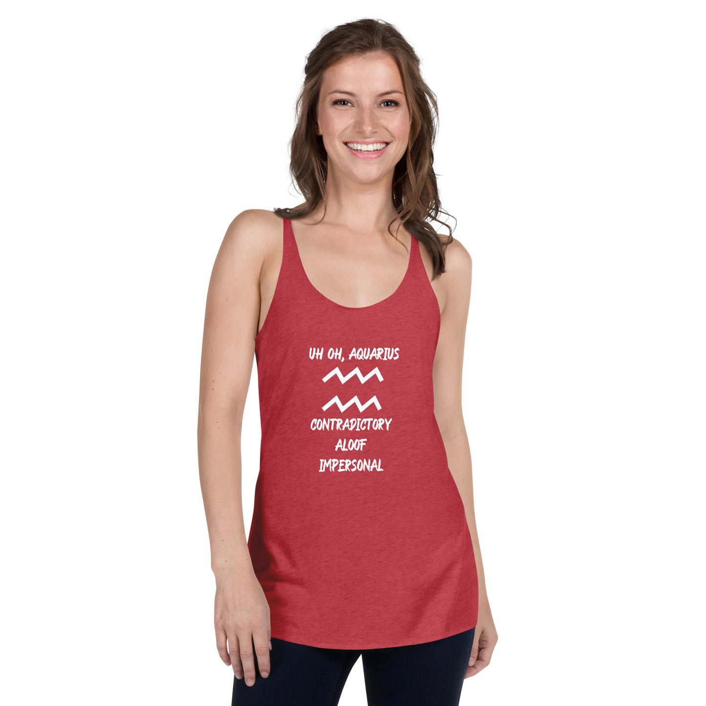 “Uh Oh, Aquarius” Women's Racerback Tank