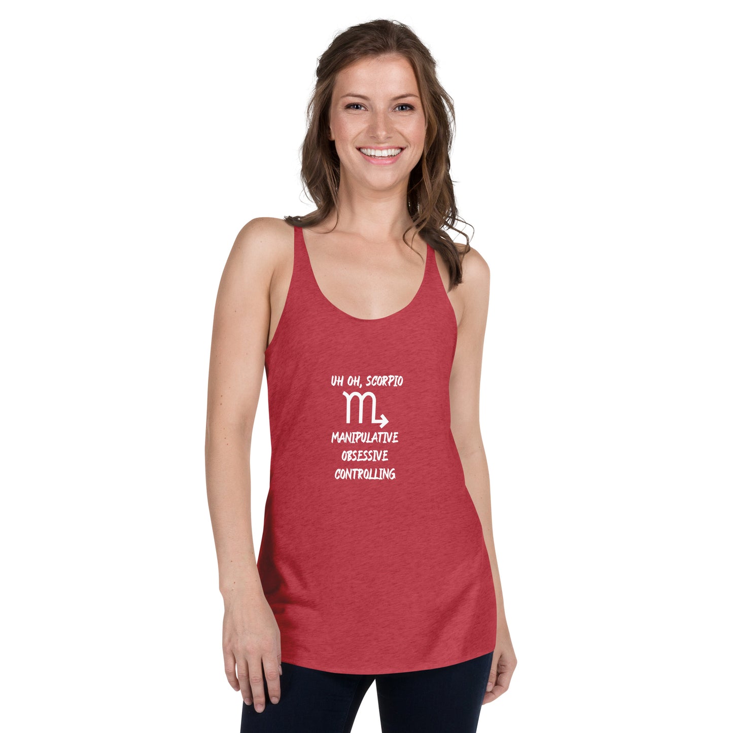“Uh Oh, Scorpio” Women's Racerback Tank
