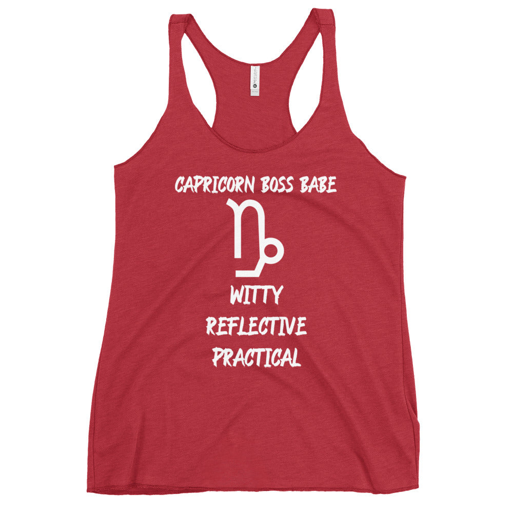 “Capricorn Boss Babe” Women's Racerback Tank