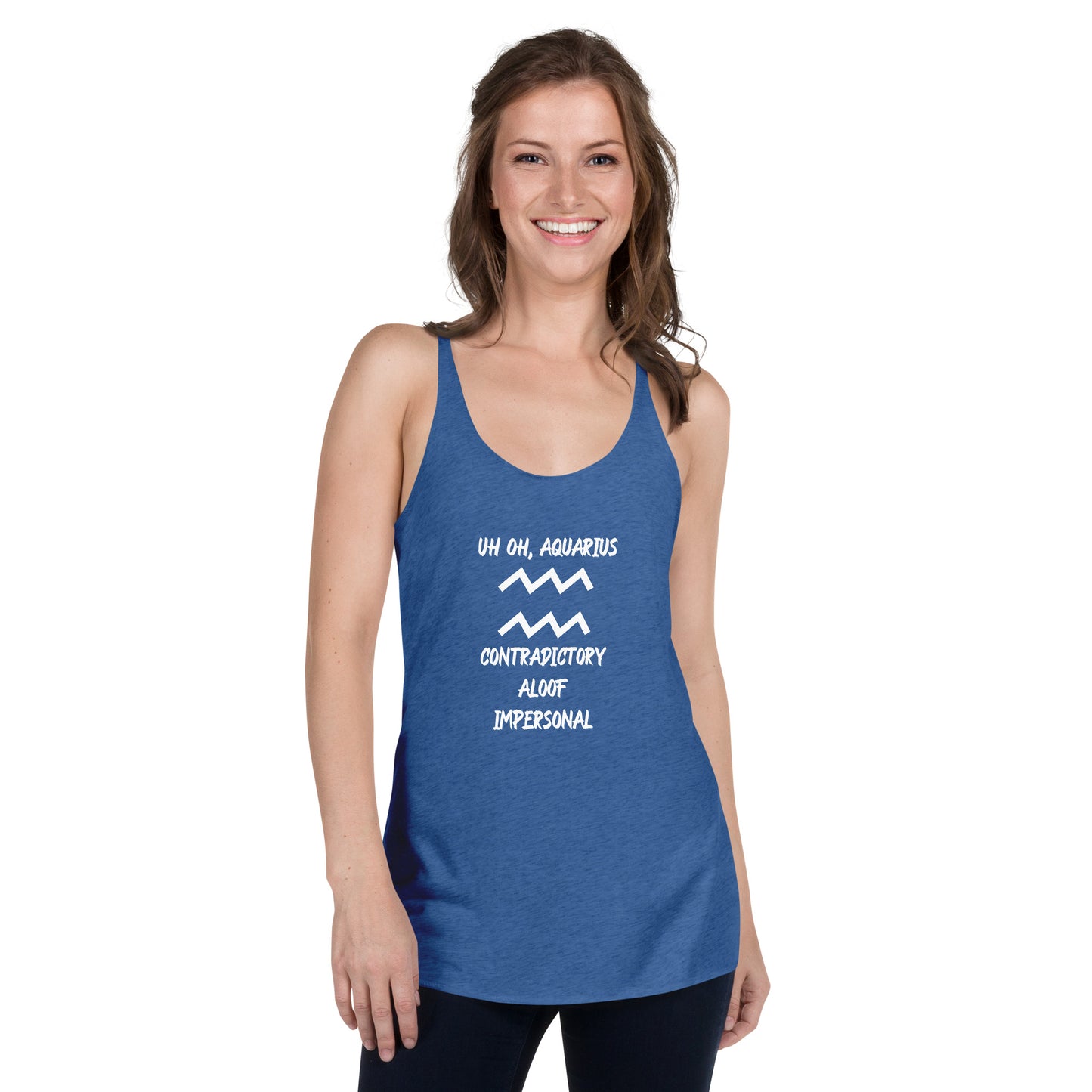 “Uh Oh, Aquarius” Women's Racerback Tank