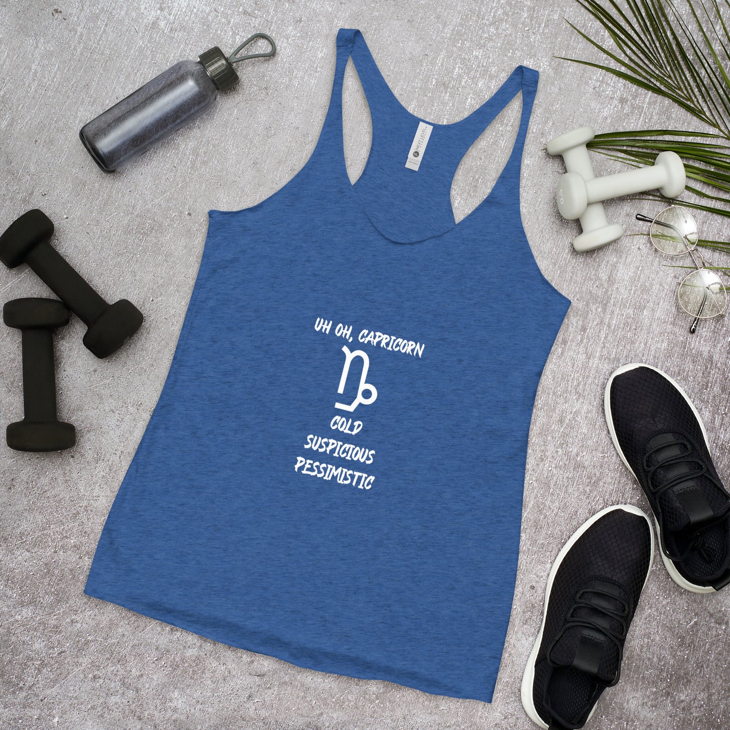 “Uh Oh, Capricorn” Women's Racerback Tank