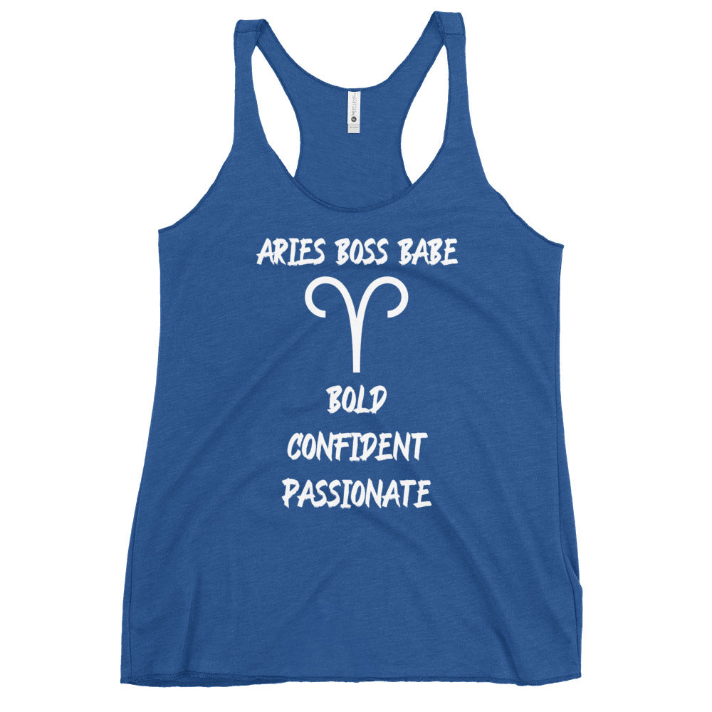 “Aries Boss Babe” Women's Racerback Tank
