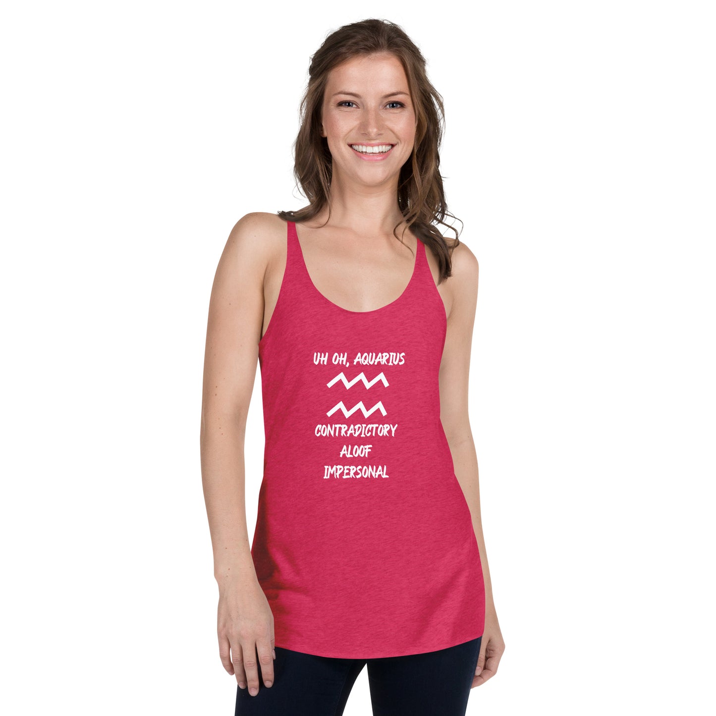 “Uh Oh, Aquarius” Women's Racerback Tank