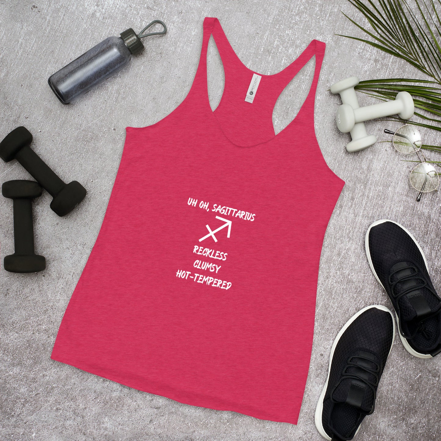 “Uh Oh, Sagittarius” Women's Racerback Tank