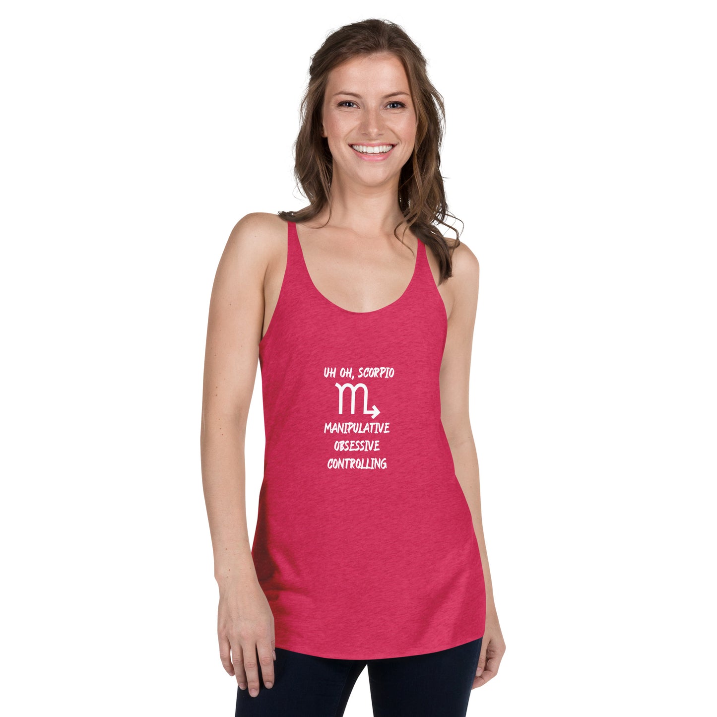 “Uh Oh, Scorpio” Women's Racerback Tank