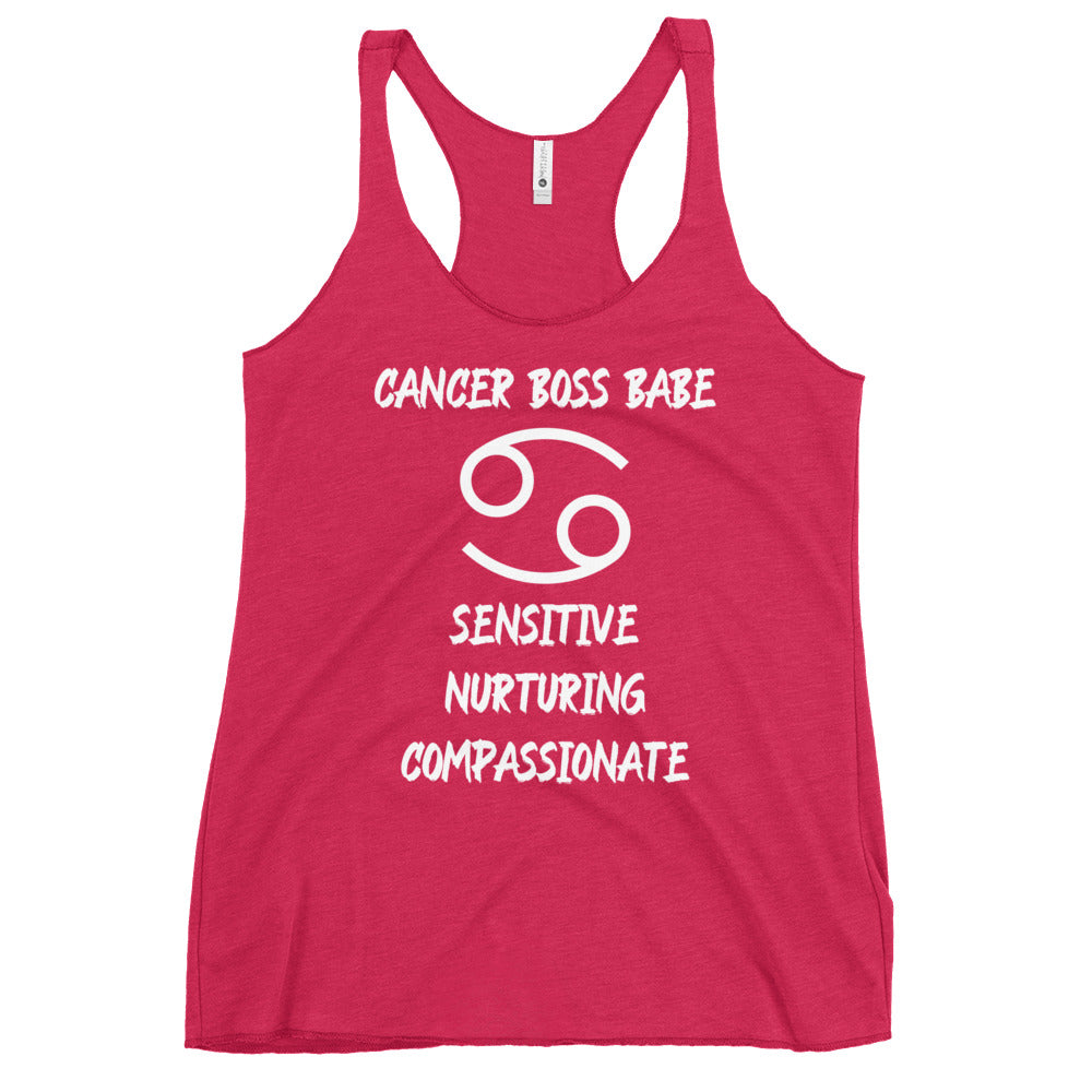 “Cancer Boss Babe” Women's Racerback Tank