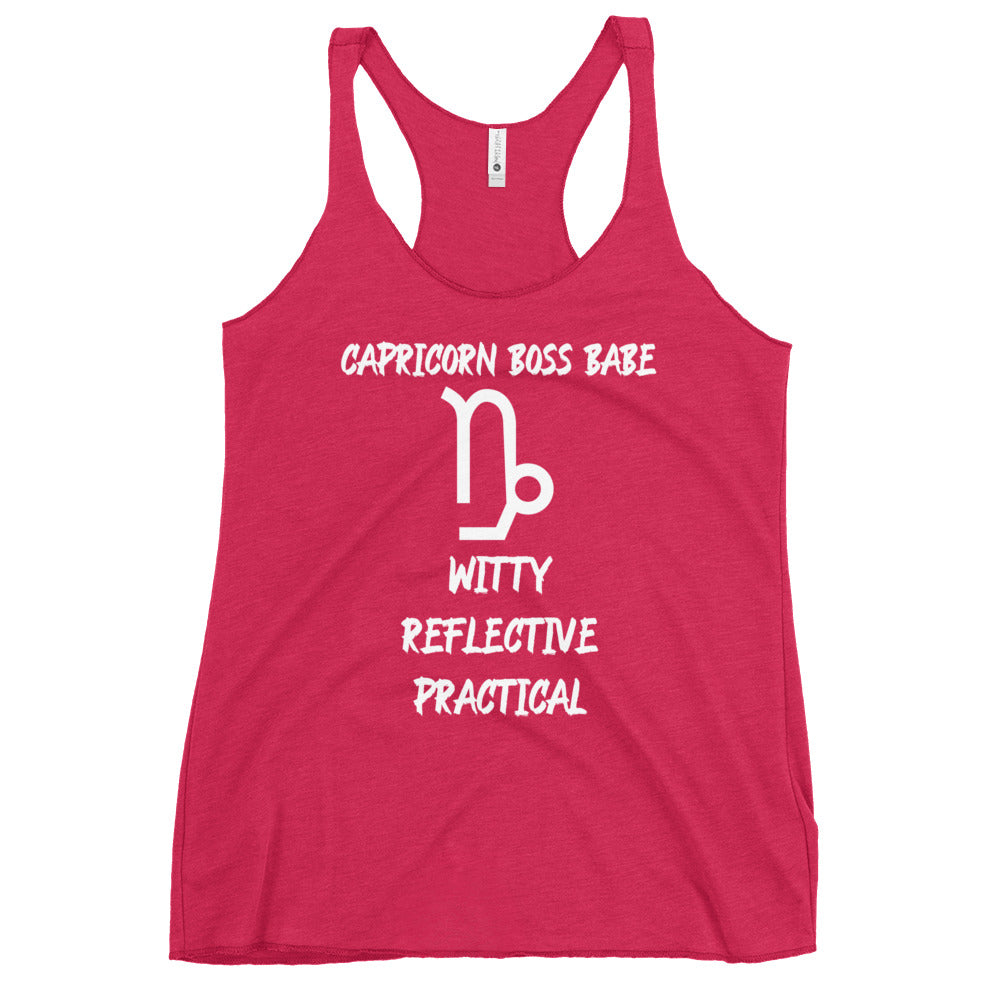 “Capricorn Boss Babe” Women's Racerback Tank