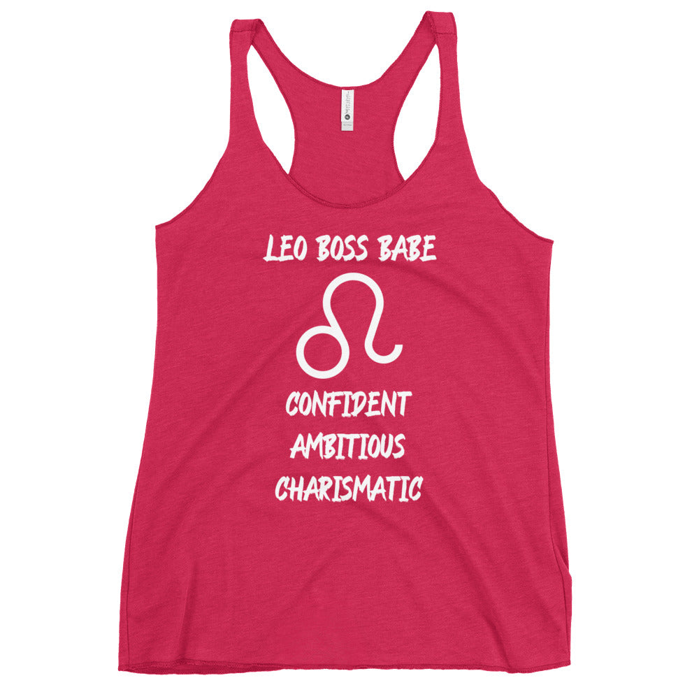 “Leo Boss Babe” Women's Racerback Tank