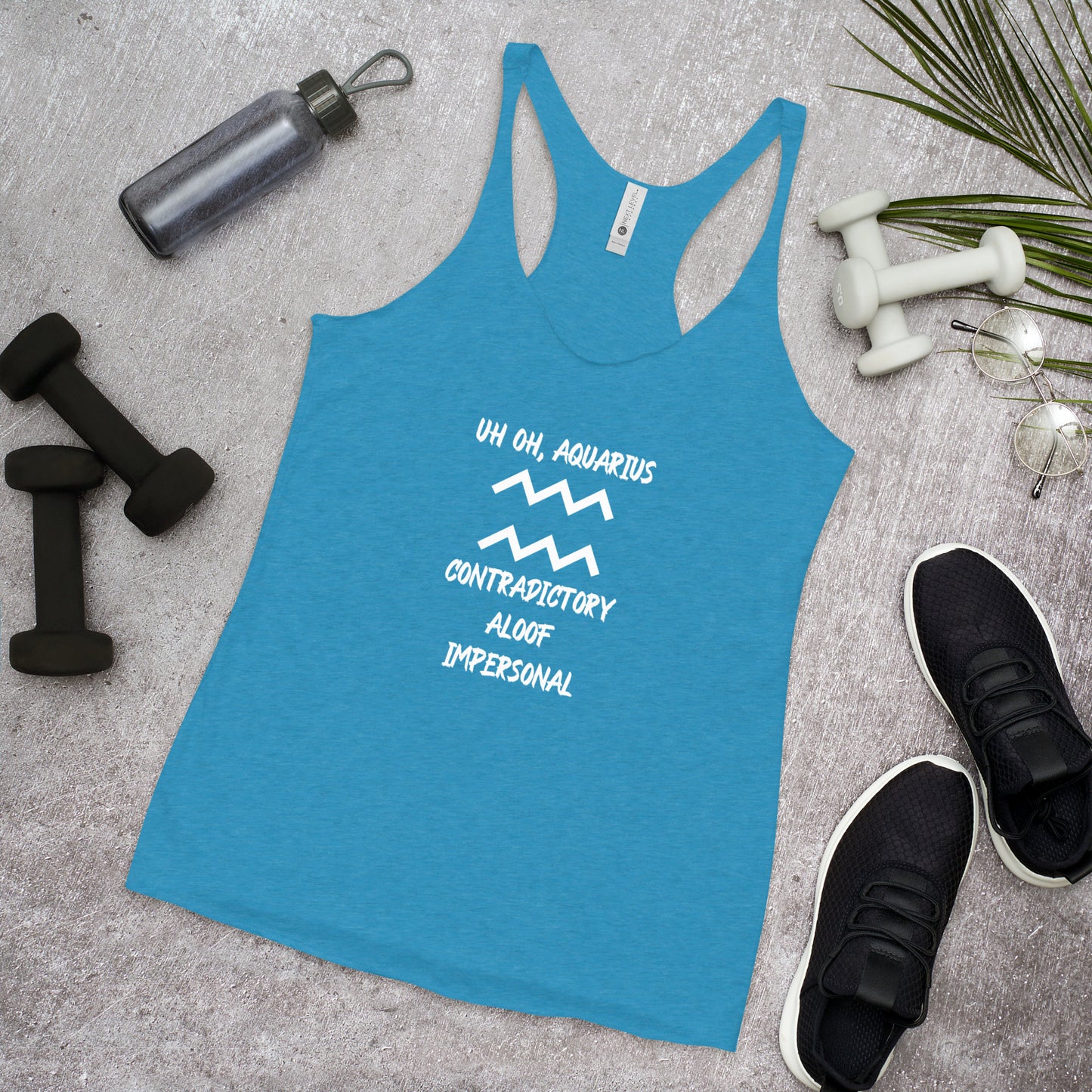 “Uh Oh, Aquarius” Women's Racerback Tank