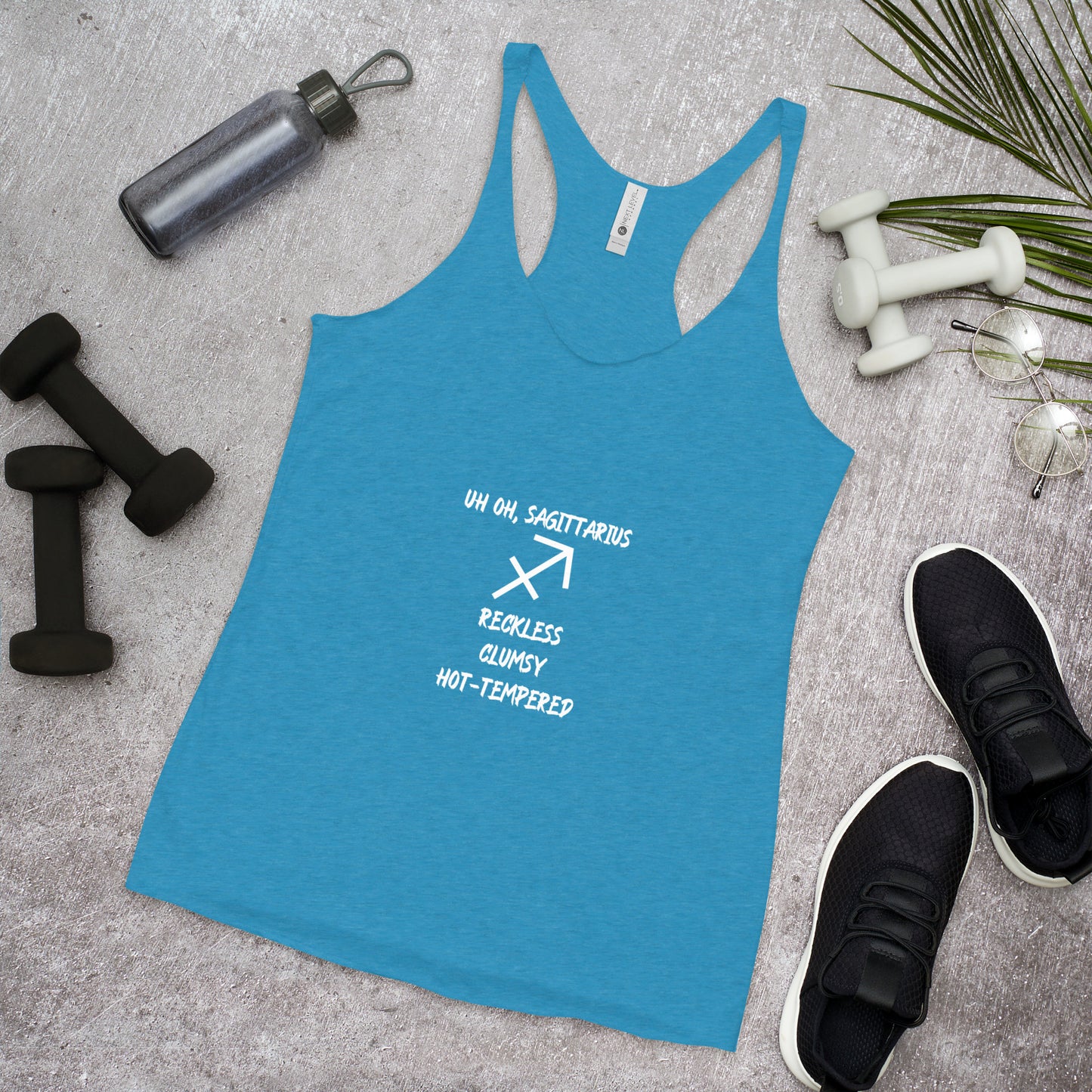 “Uh Oh, Sagittarius” Women's Racerback Tank