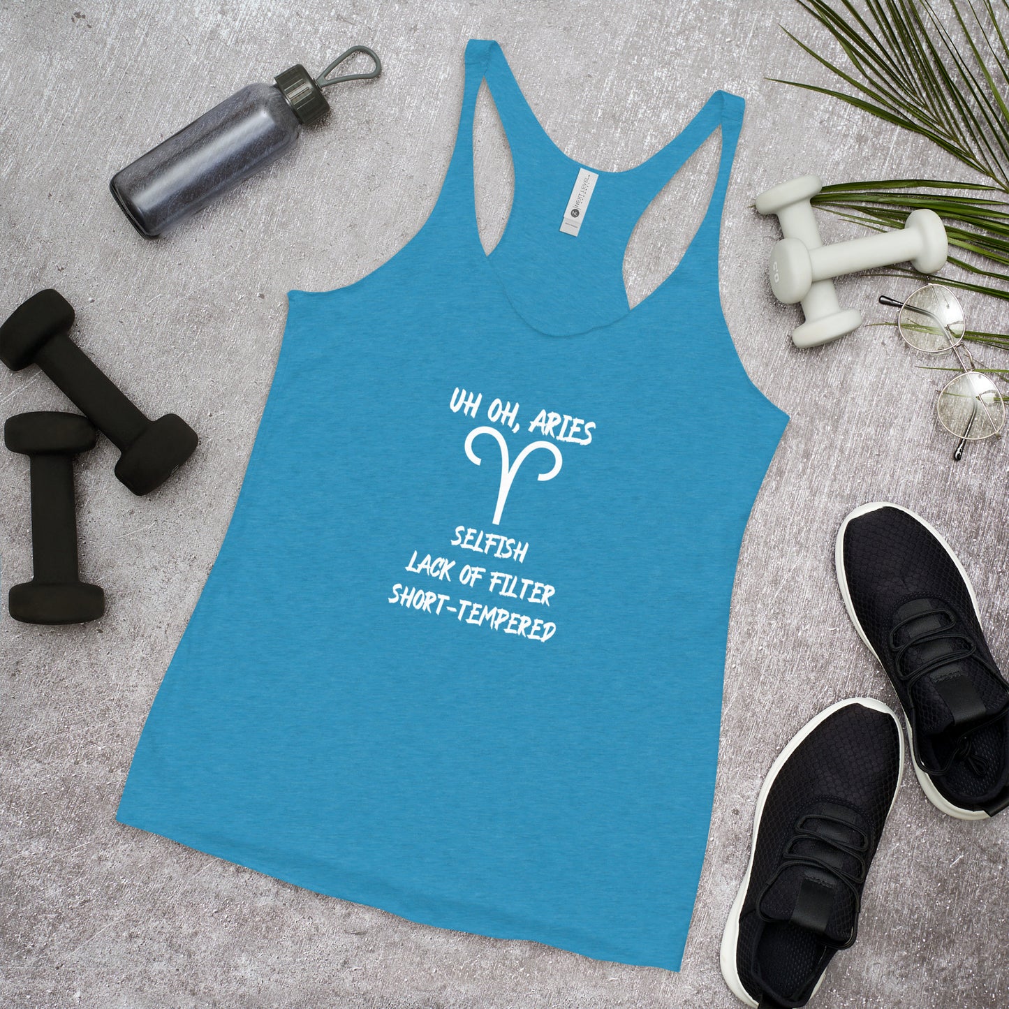 “Uh Oh, Aries” Women's Racerback Tank