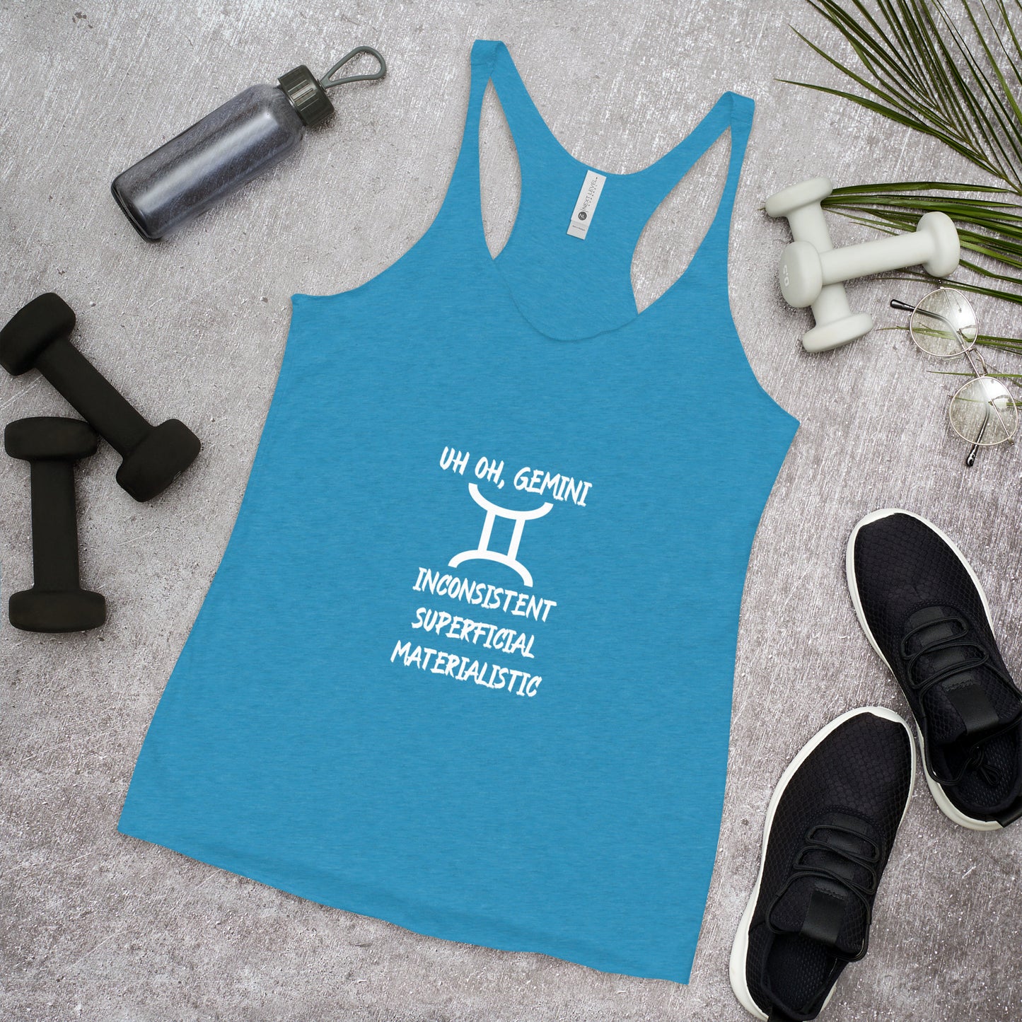 “Uh Oh, Gemini” Women's Racerback Tank