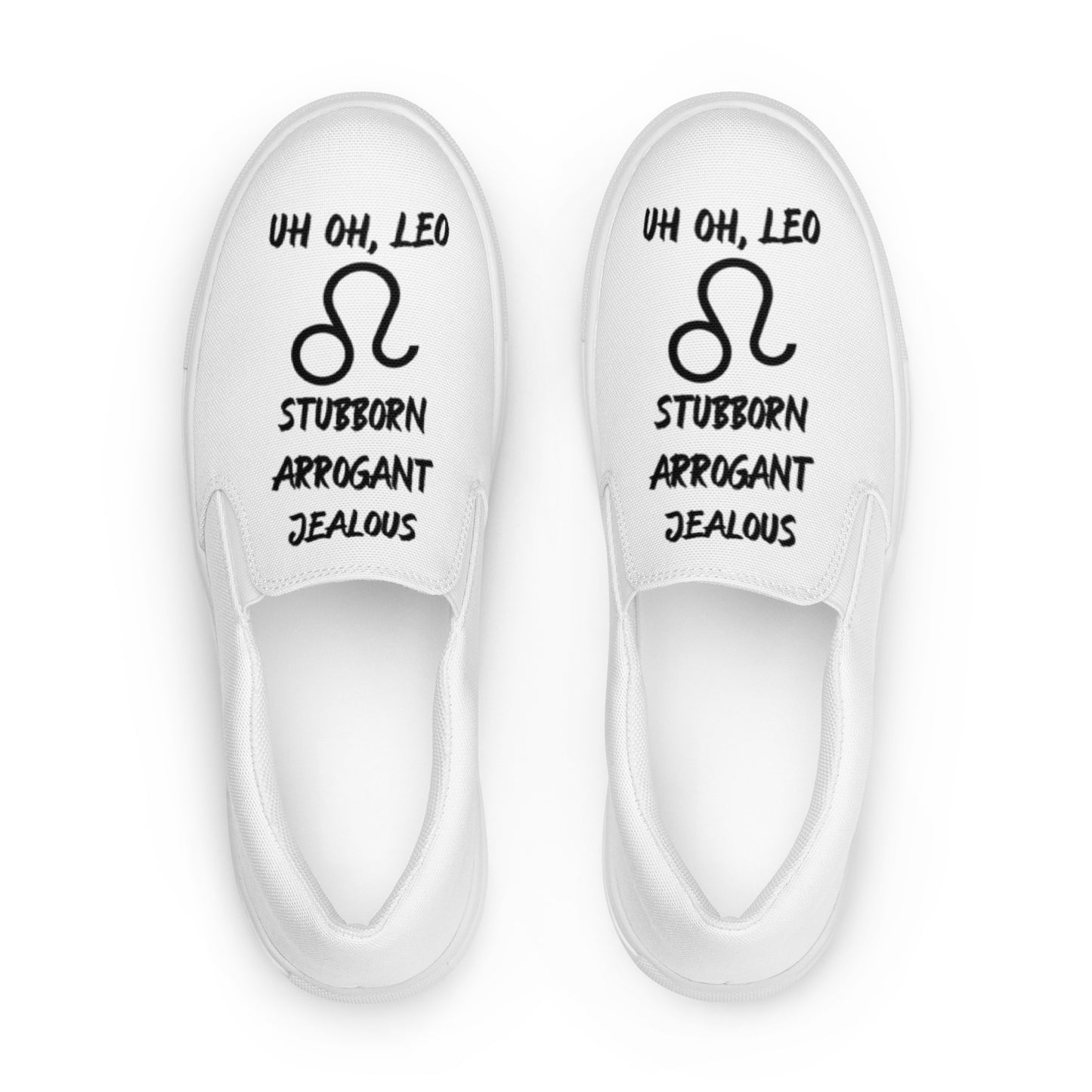 “Uh Oh, Leo” Women’s Slip-On Canvas Shoes