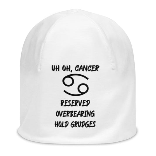 “Uh Oh, Cancer” Big Print Beanie