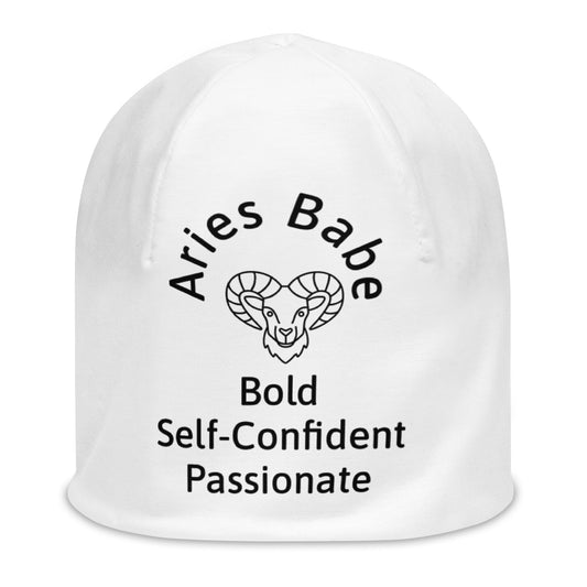 “Aries Babe” Big Print Beanie