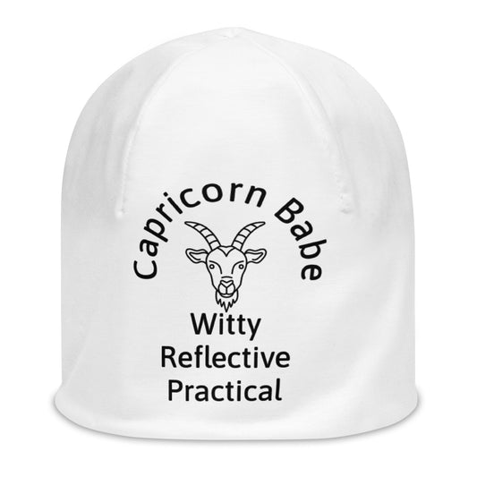 “Capricorn Babe” Big Print Beanie