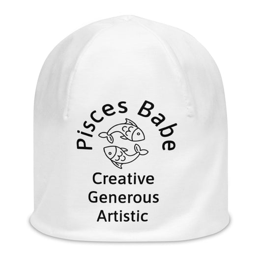 “Pisces Babe” Big Print Beanie