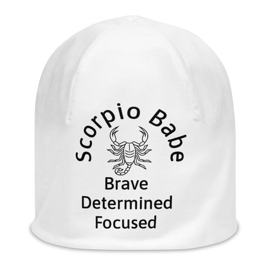 “Scorpio Babe” Big Print Beanie