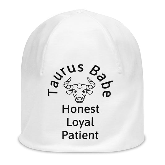 “Taurus Babe” Big Print Beanie