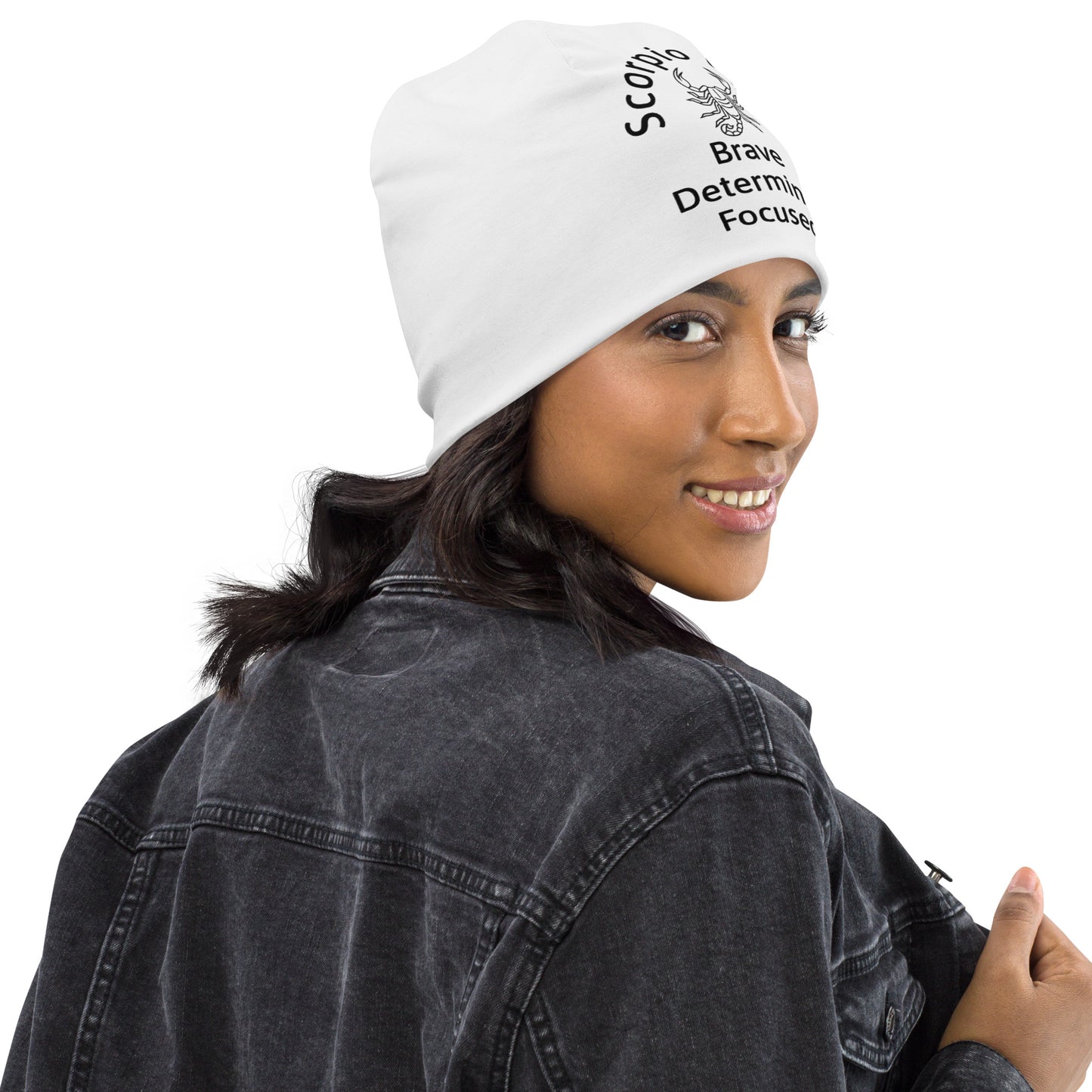 “Scorpio Babe” Big Print Beanie