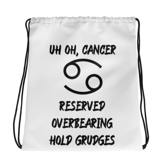 “Uh Oh, Cancer” Drawstring Bag