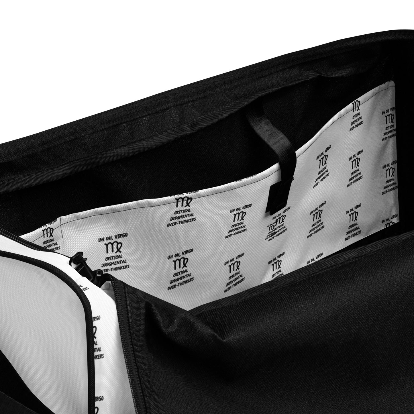 “Uh Oh, Virgo” Duffle Bag