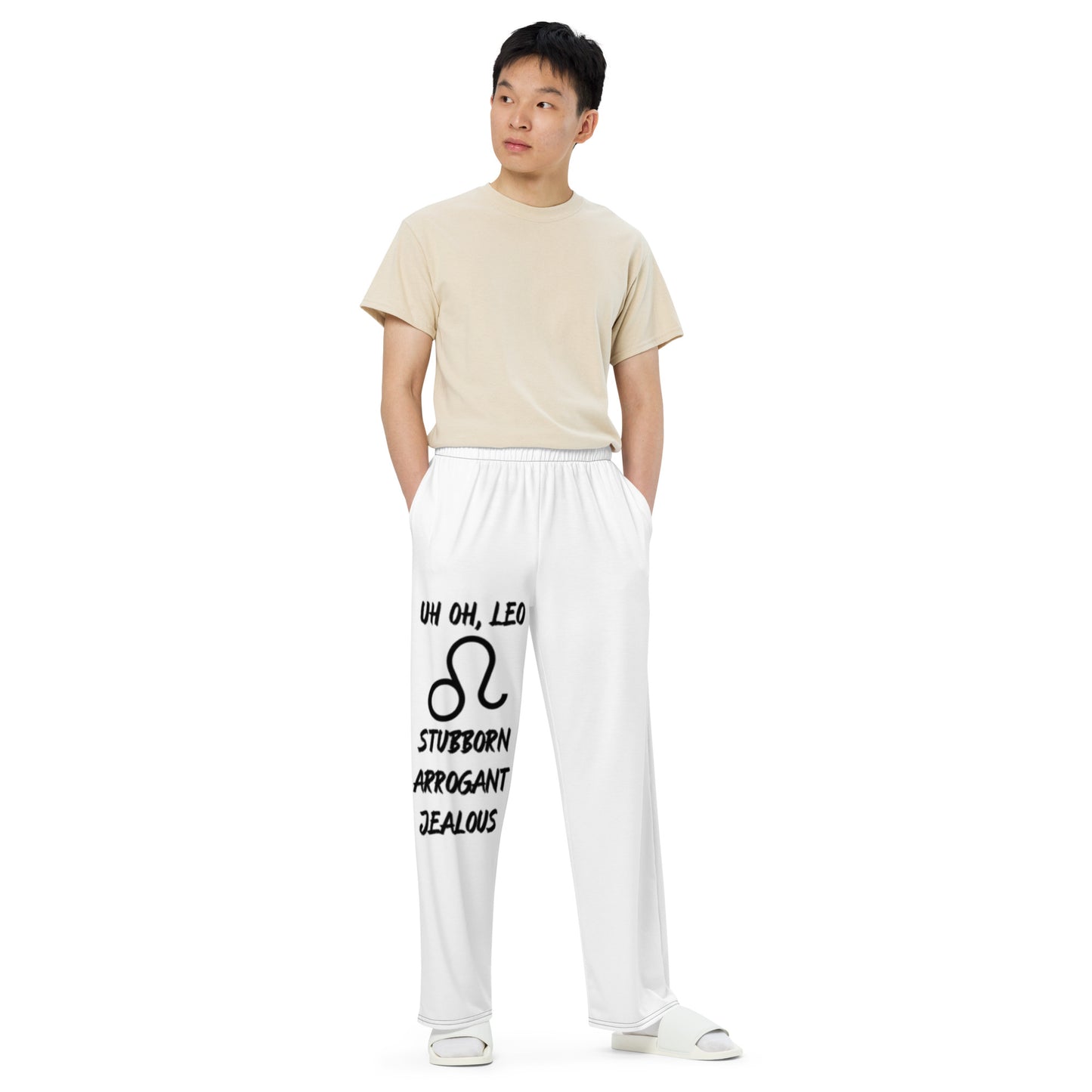 “Uh Oh, Leo” Unisex Wide-Leg Pants