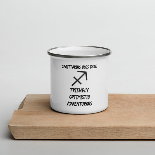 “Sagittarius Boss Babe” Enamel Mug