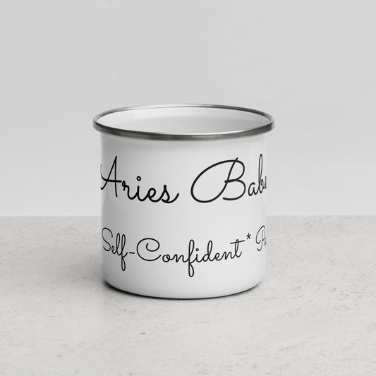 “Aries Babe” Enamel Mug