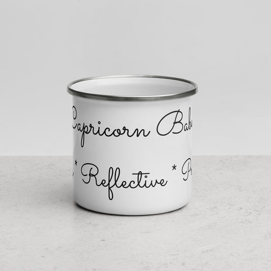 “Capricorn Babe” Enamel Mug