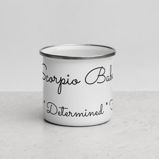 “Scorpio Babe” Enamel Mug