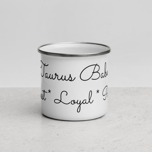 “Taurus Babe” Enamel Mug