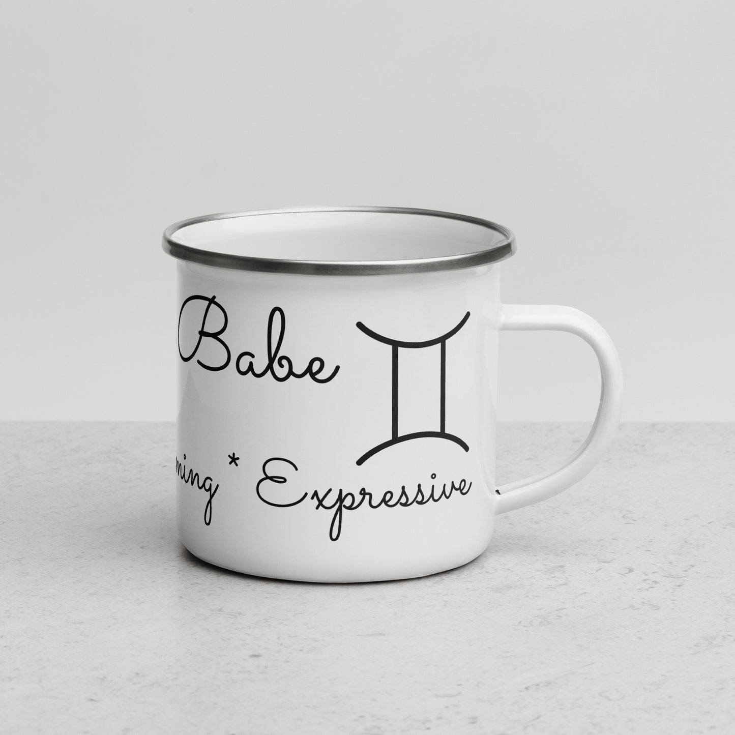“Gemini Babe” Enamel Mug