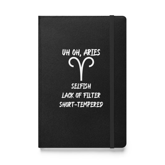 “Uh Oh, Aries” Hardcover Bound Notebook