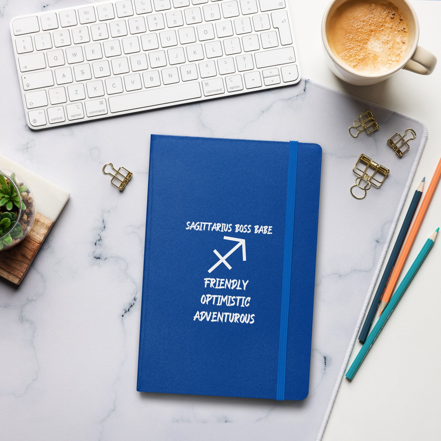 “Sagittarius Boss Babe” Hardcover Bound Notebook